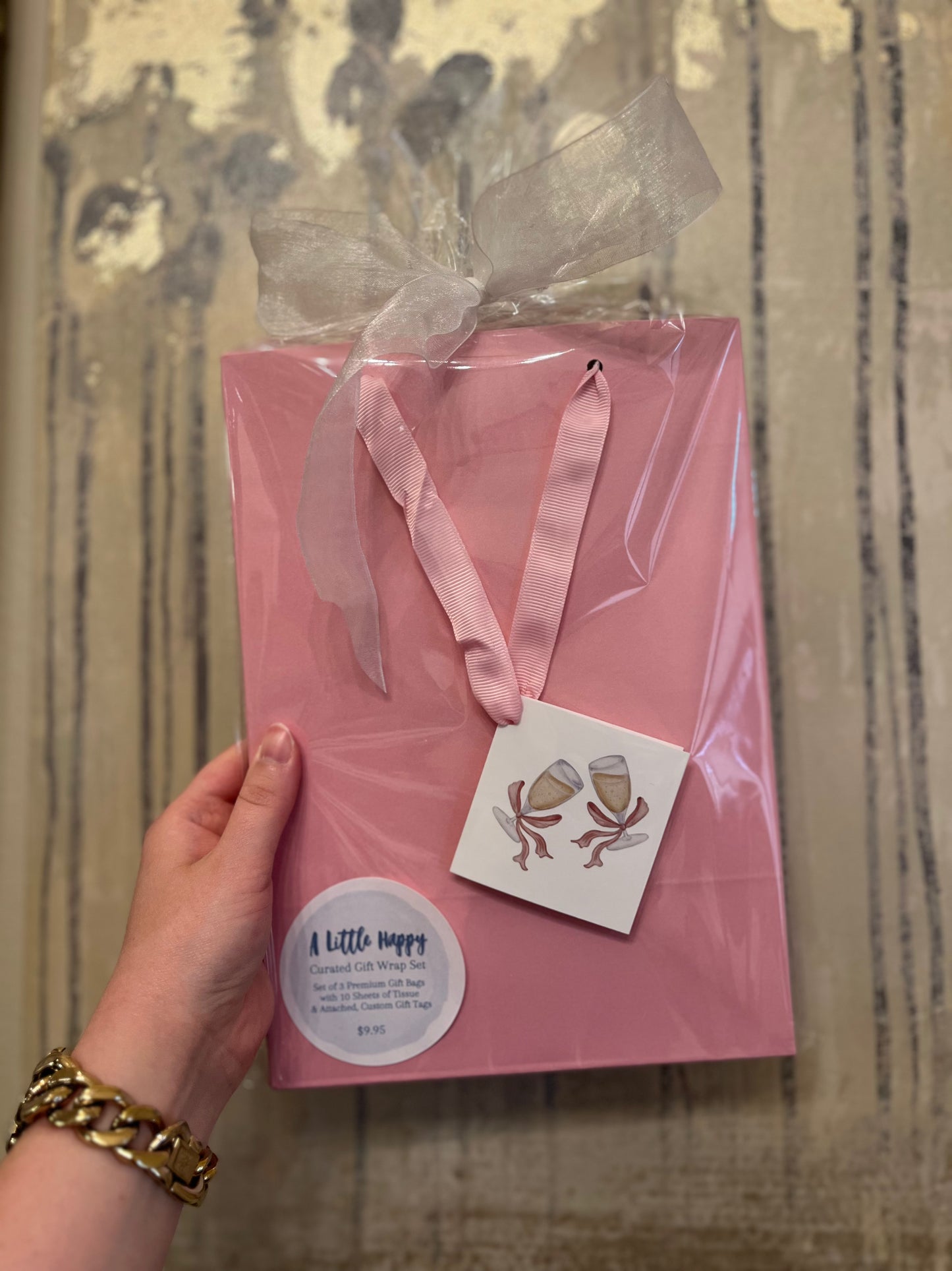 Champagne Toast Gift Bag Set