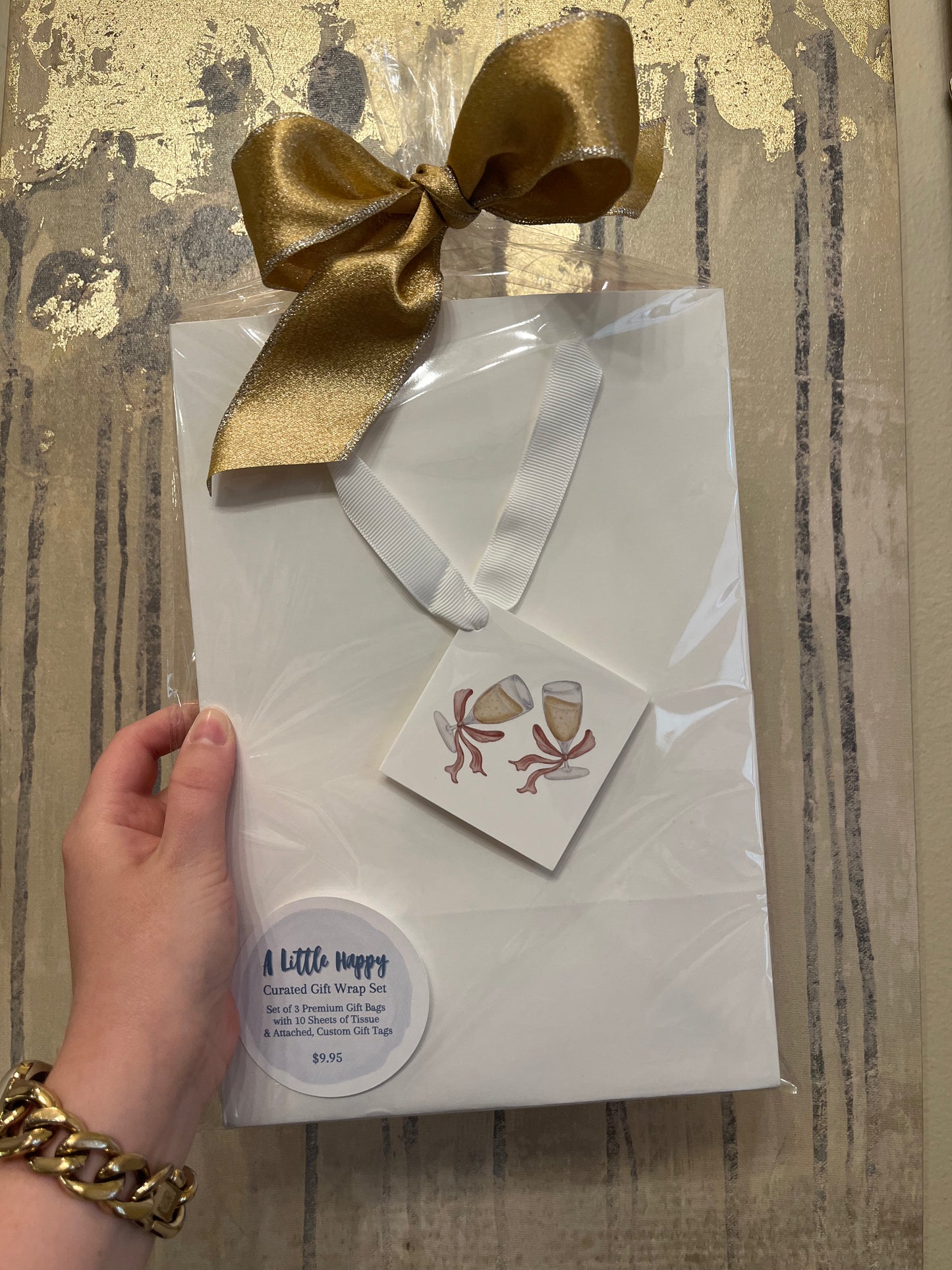 Champagne Toast Gift Bag Set