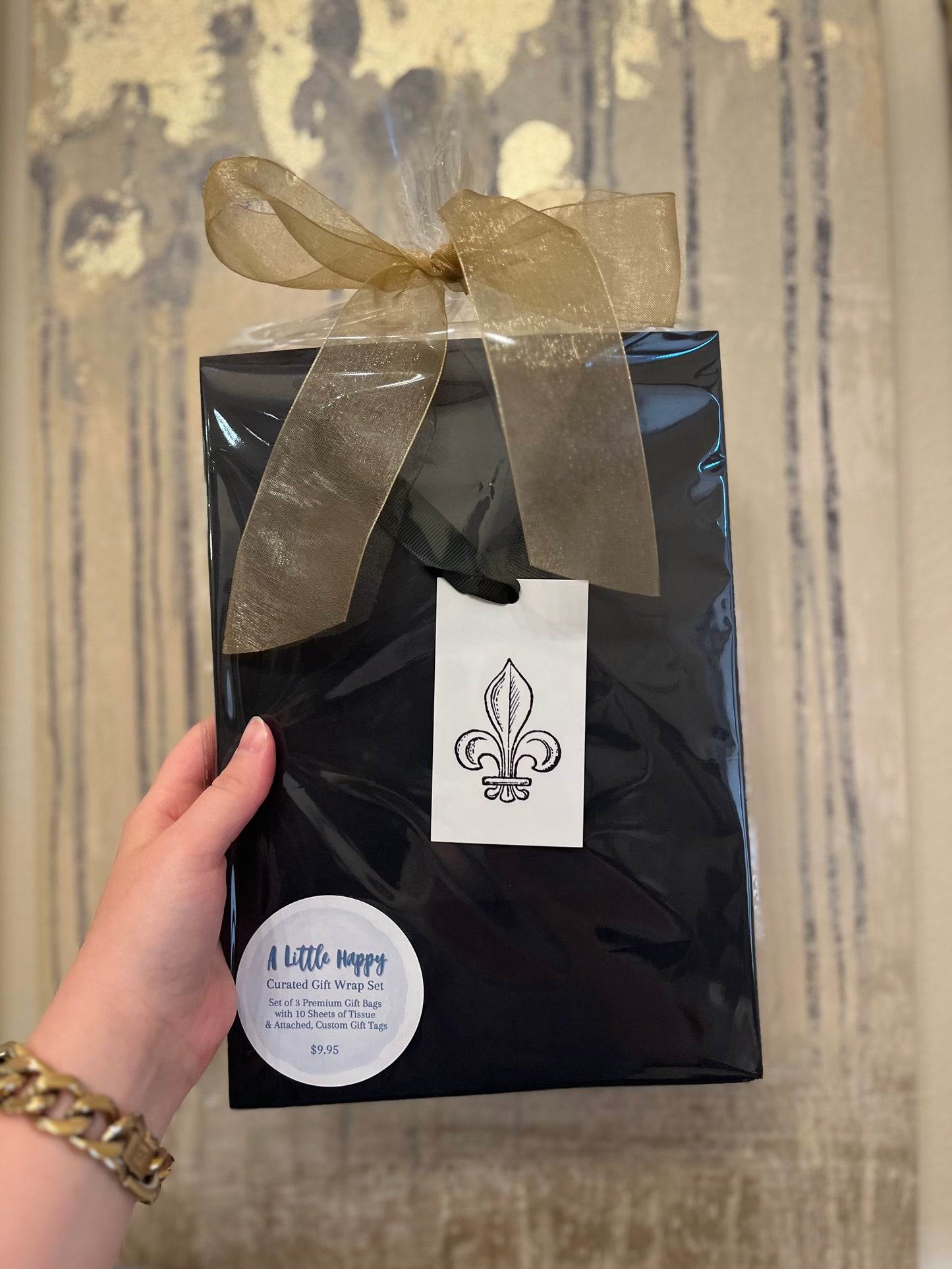 Fleur de Lis Gift Wrap Set