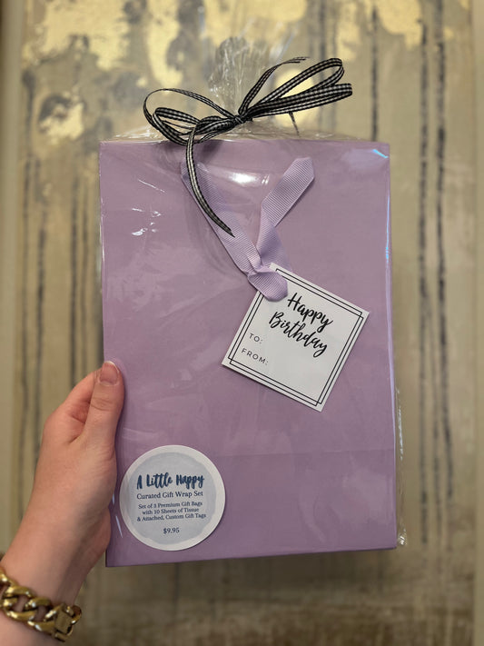 Violet Happy Birthday Gift Wrap Set