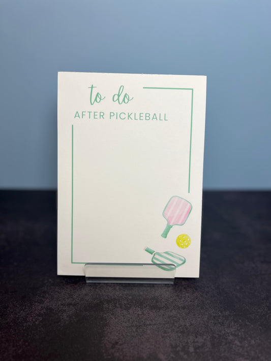 To Do After Pickleball Notepad