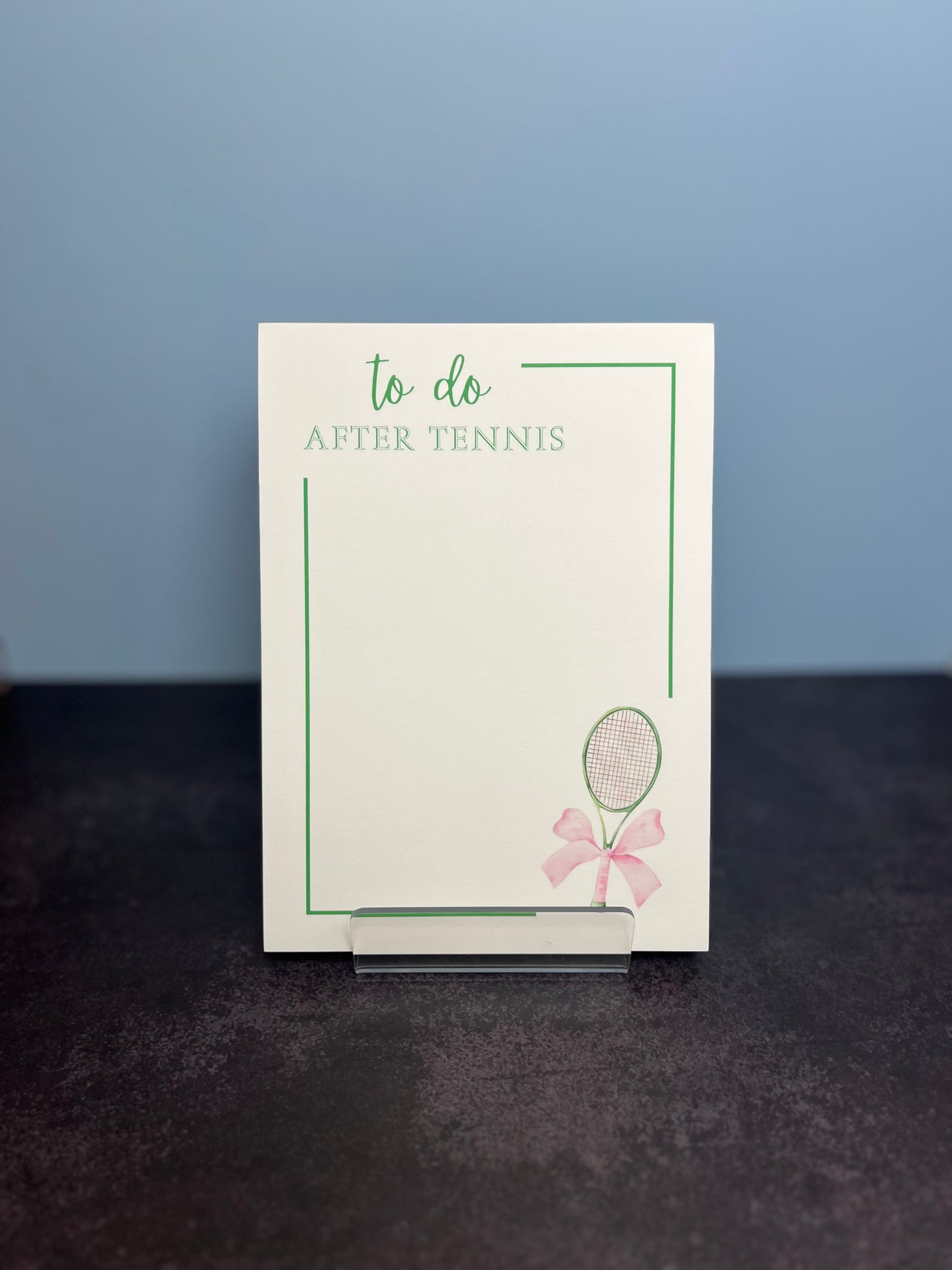 To Do After Tennis Notepad