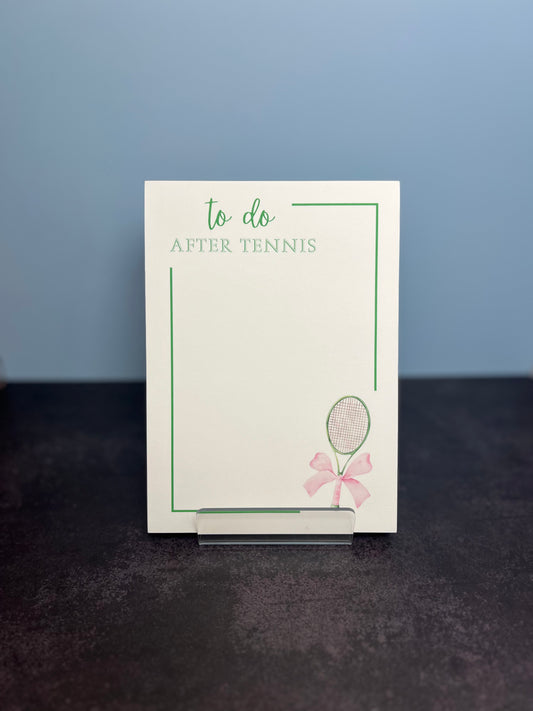 To Do After Tennis Notepad