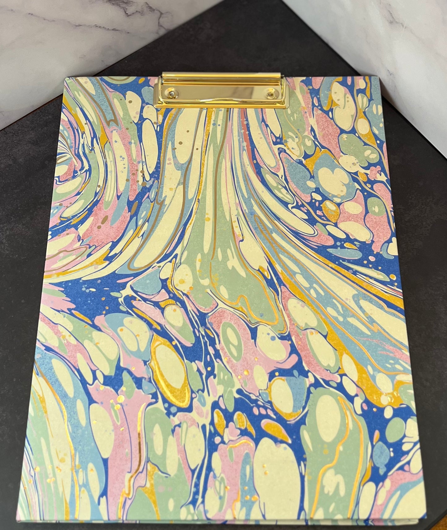 Blue Marble Clipfolio with Writing Pad