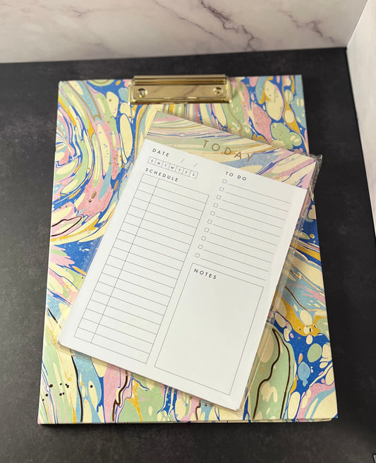 BUNDLE: Blue Marble Clipfolio with Writing Pad + To Do List Pad