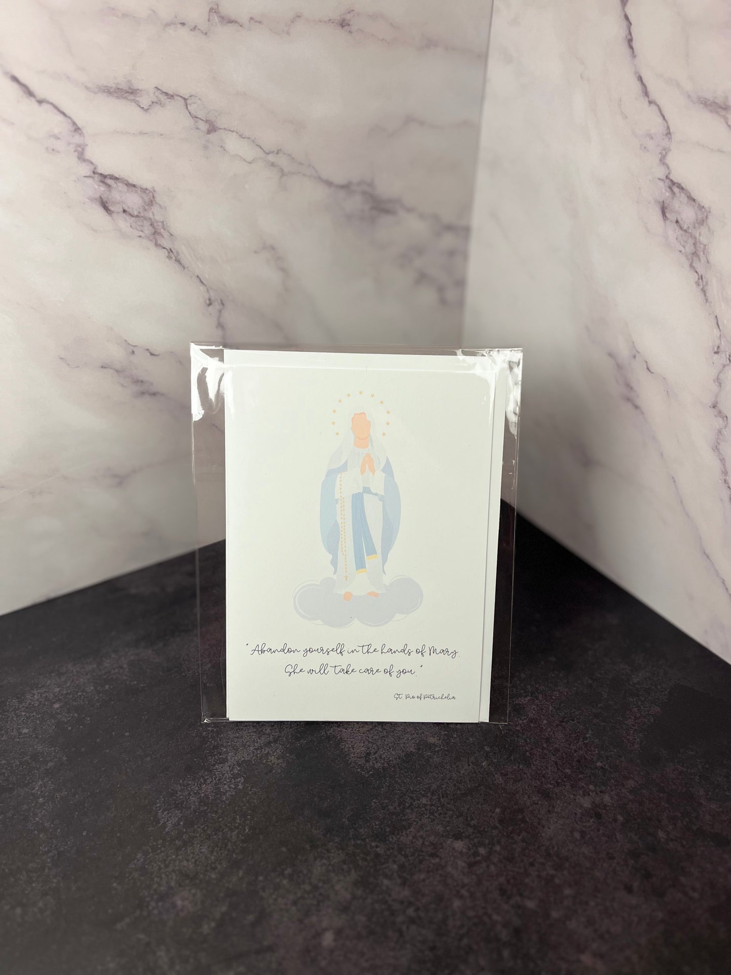 “Abandon Yourself at the Hands of Mary” Card