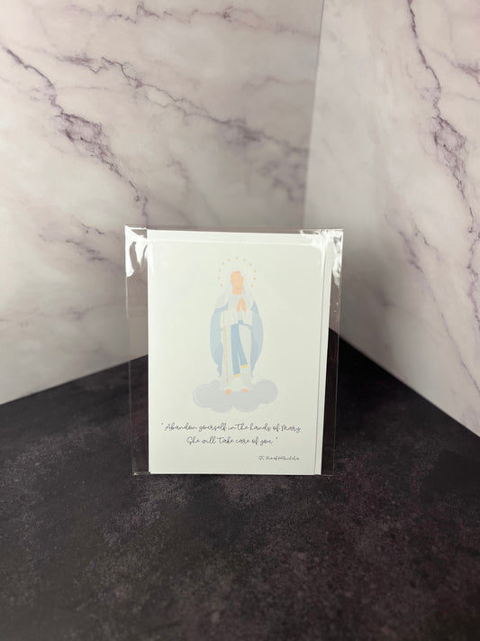 “Abandon Yourself at the Hands of Mary” Card