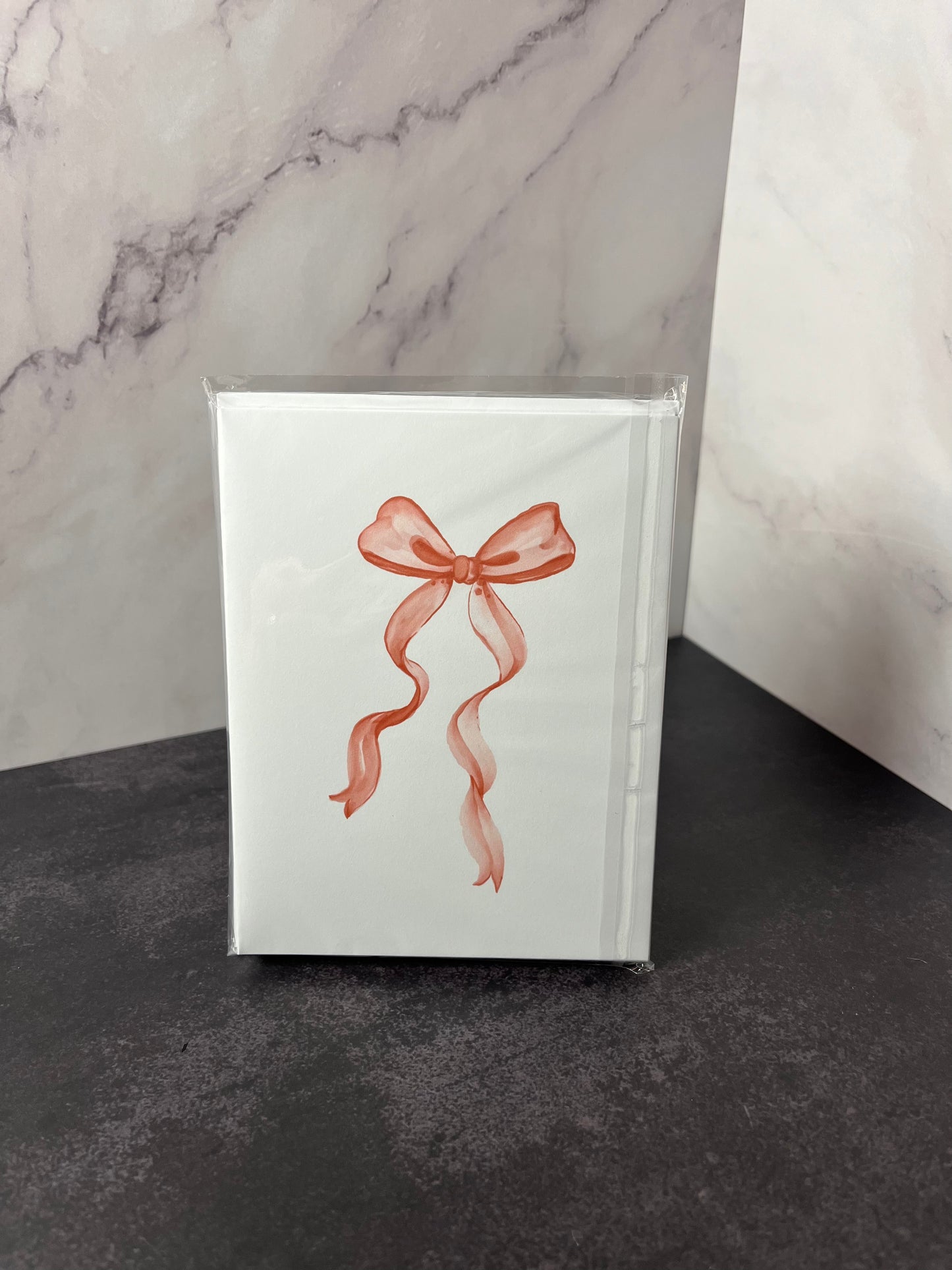 Pink Bow Folded Stationery Set II