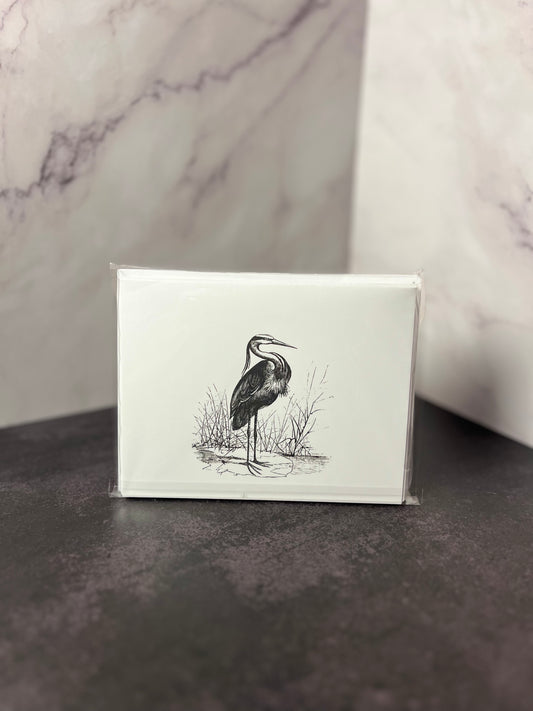 Great Blue Heron II Folded Stationery Set