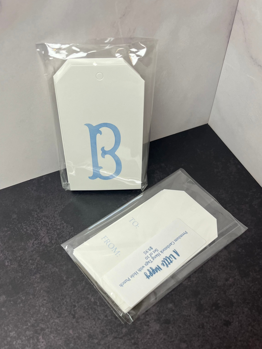 B Initial Hang Tags