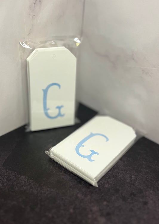 G Initial Hang Tags