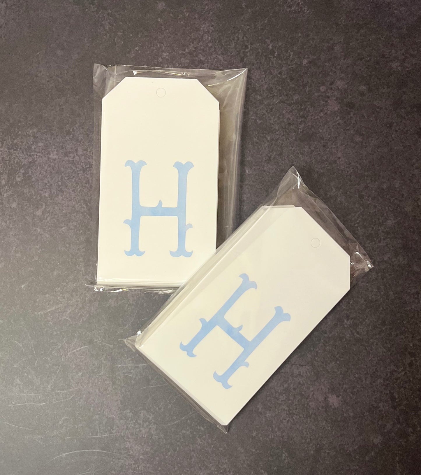 H Initial Hang Tags