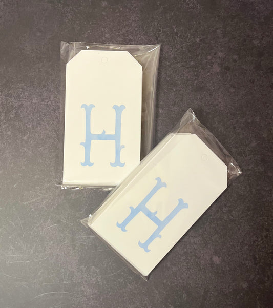 H Initial Hang Tags