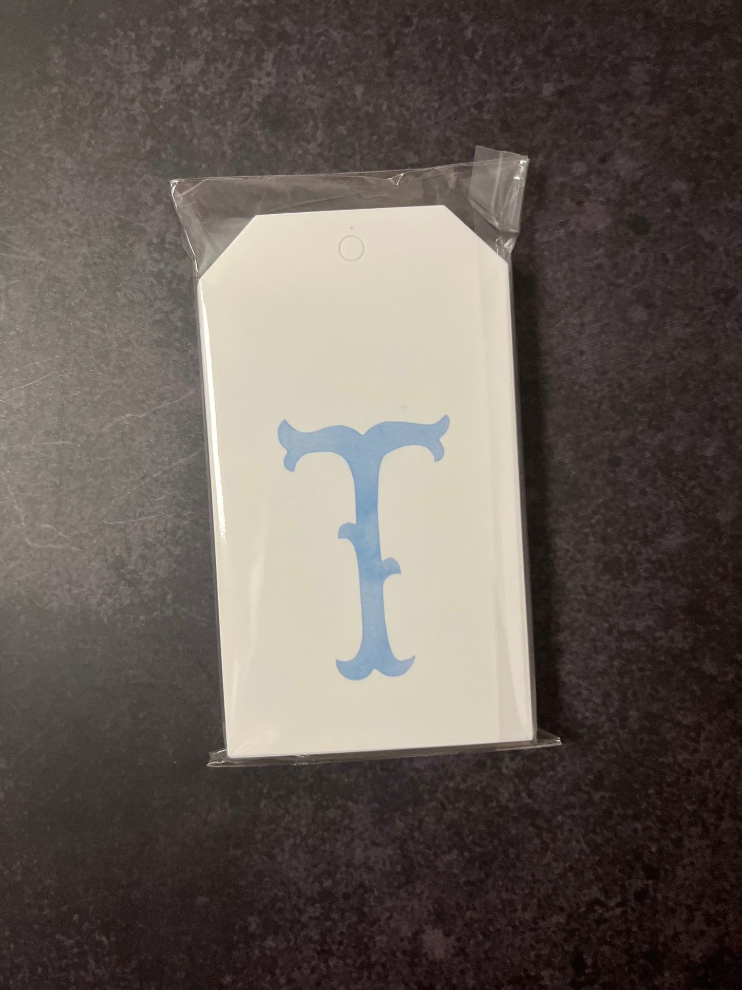 T Initial Hang Tags