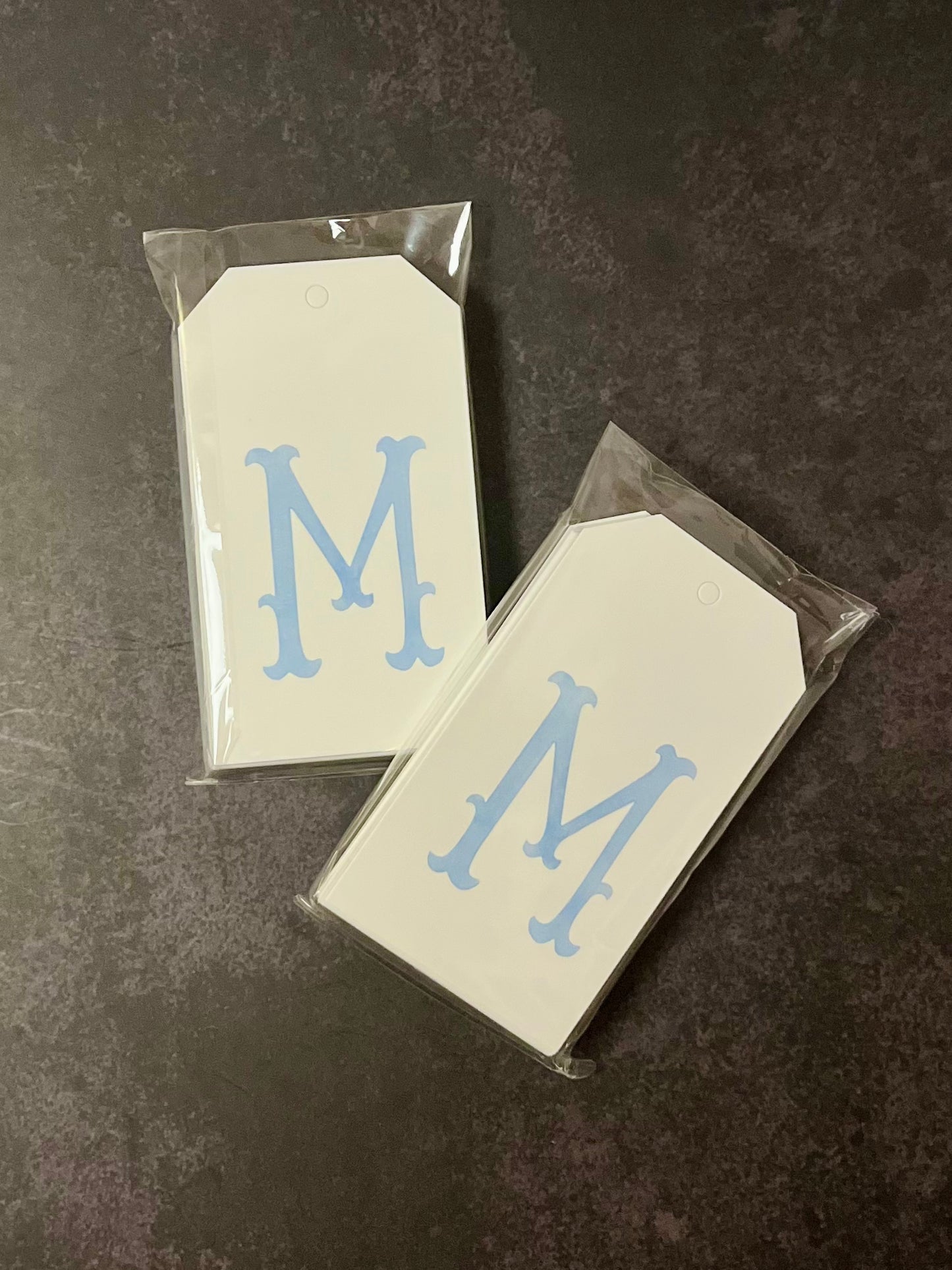 M Initial Hang Tags