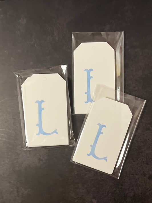 L Initial Hang Tags