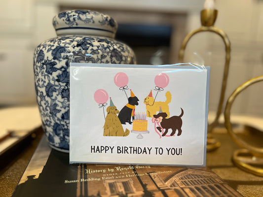 Happy Birthday Dog Paw-ty Greeting Card