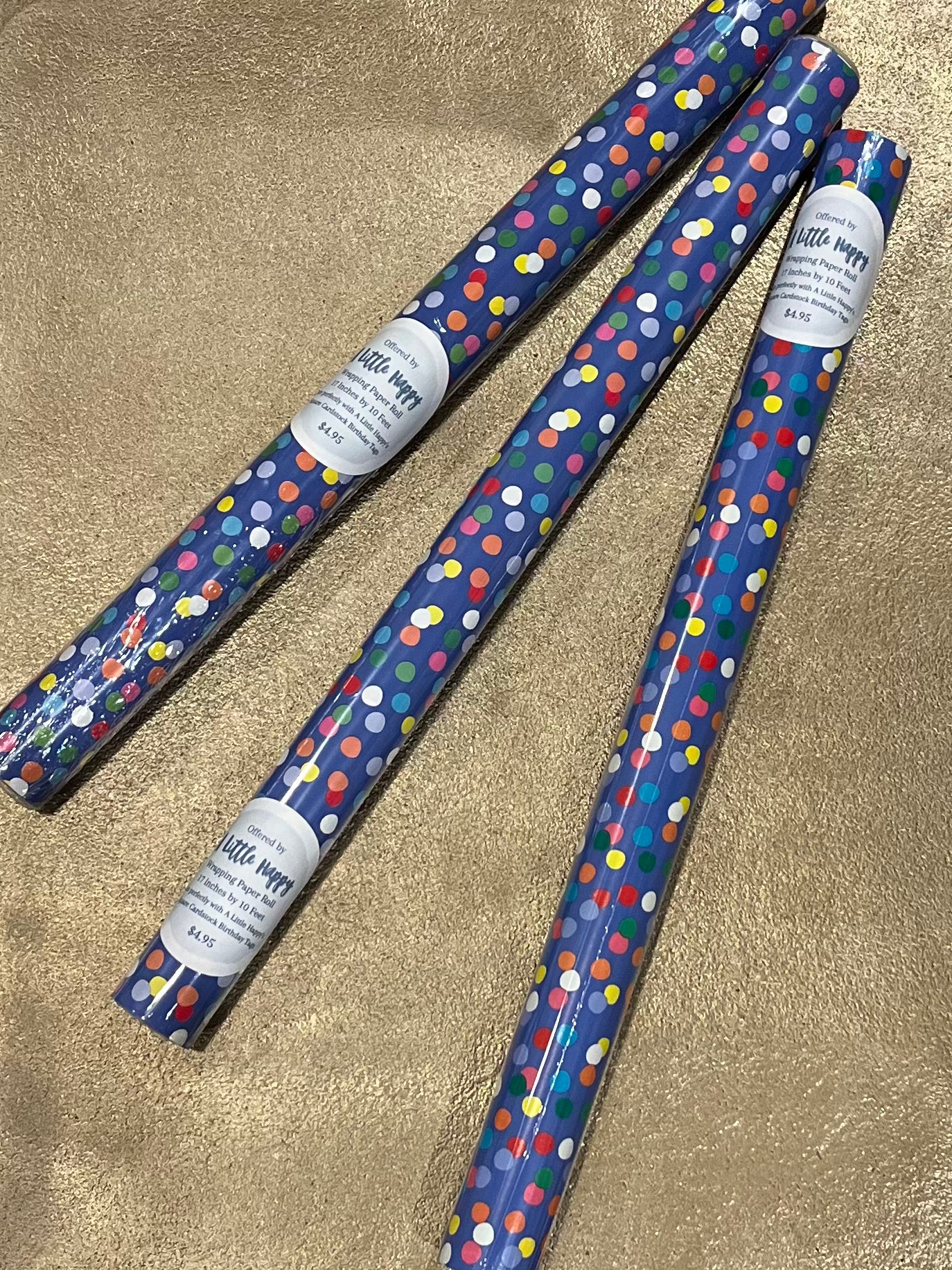 Polka Dot Wrapping Paper Roll