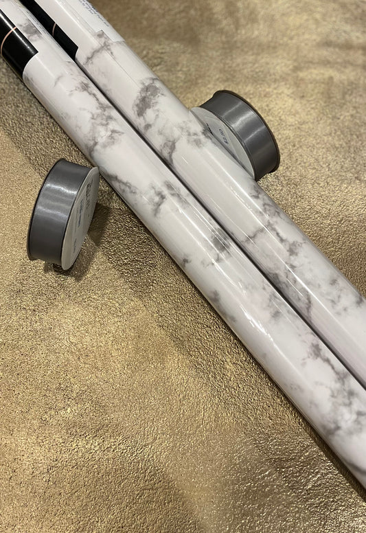 White Marble Wrapping Paper Roll 30" x 10'