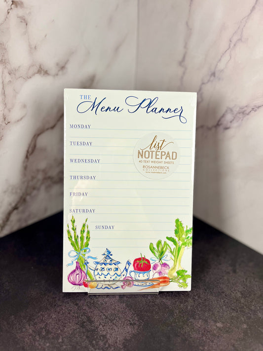 Handpainted Menu Planner Large Notepad