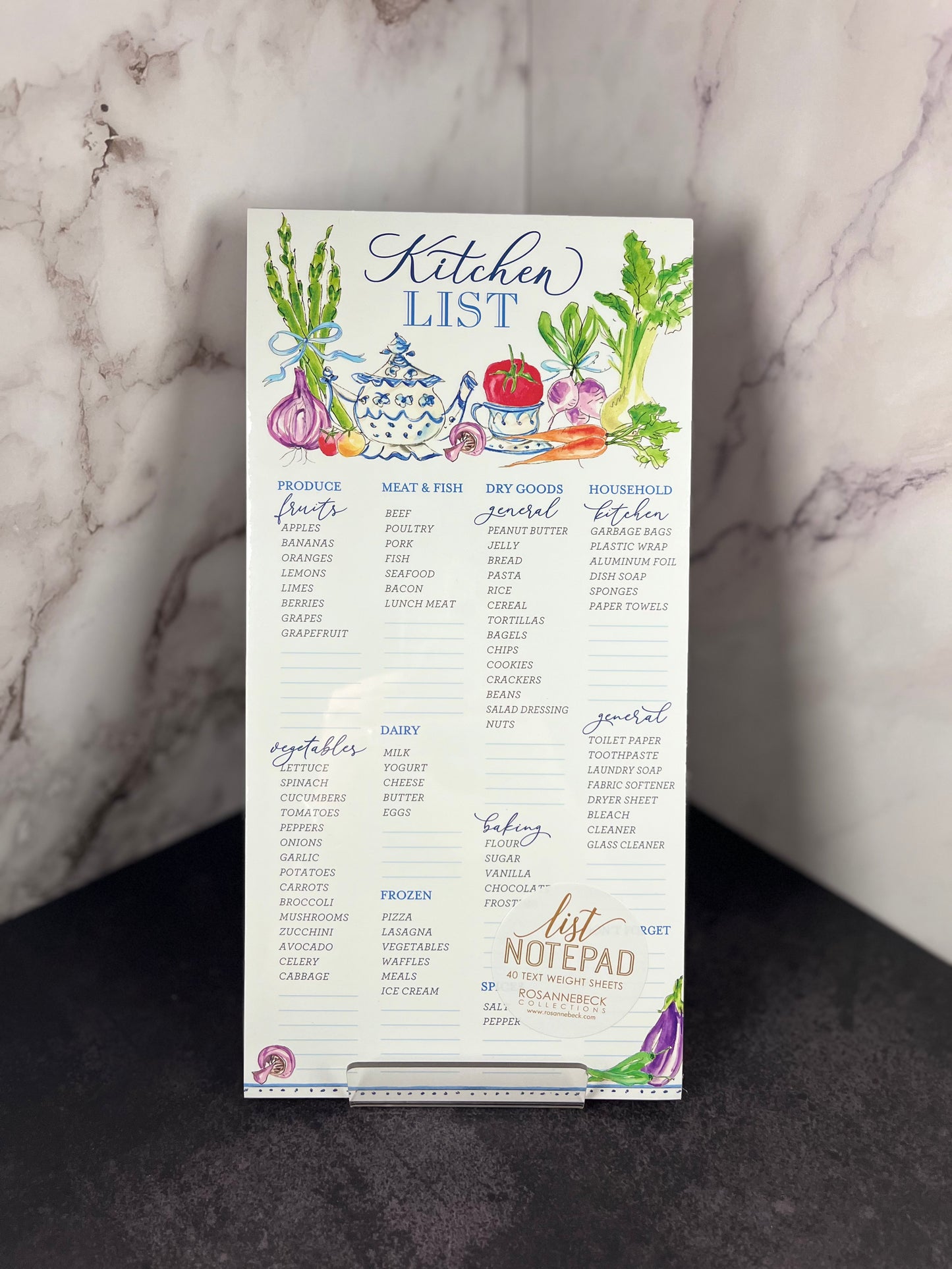 Handpainted Kitchen List Long Pad