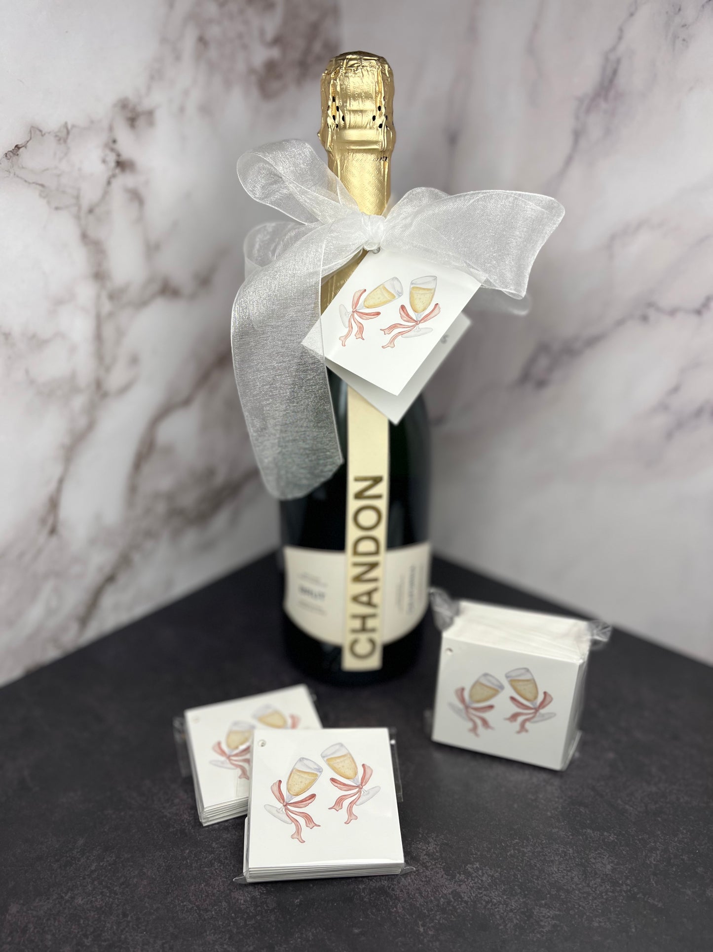 Champagne Folded Hang Tags