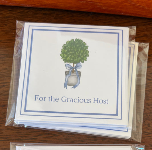"For the Gracious Host" Cardstock Gift Tags