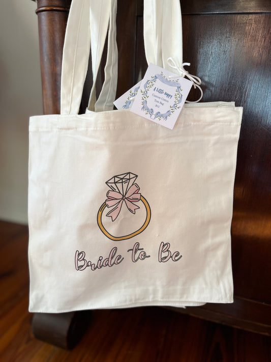 Bride to Be Canvas Bag
