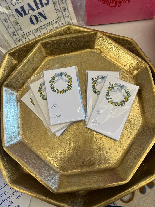 Lemon Wreath Card Stock Gift Tags