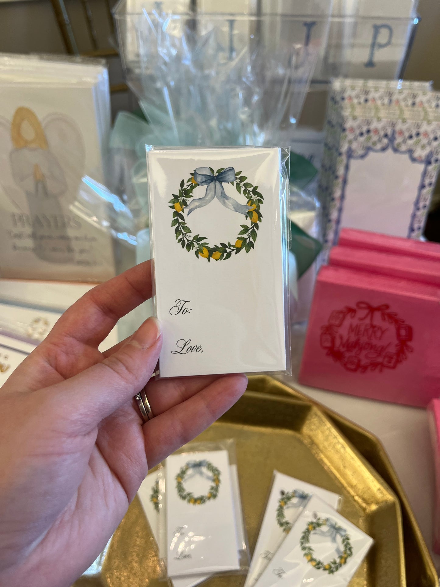 Lemon Wreath Card Stock Gift Tags