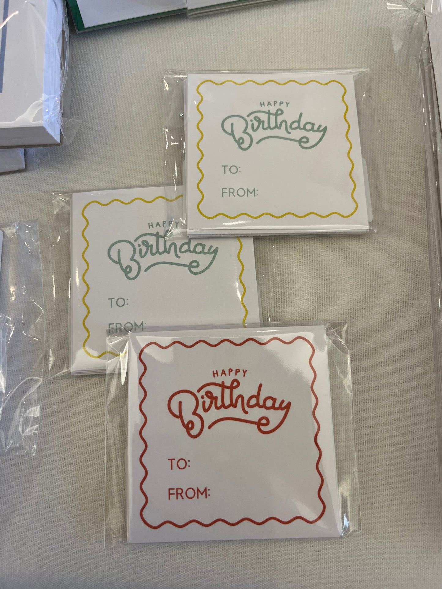 Happy Birthday Card Stock Gift Tags