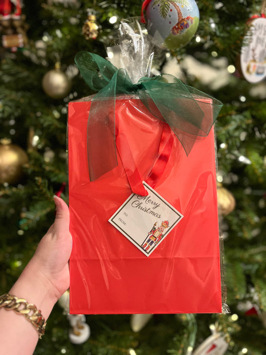 Nutcracker Red Gift Bag Set