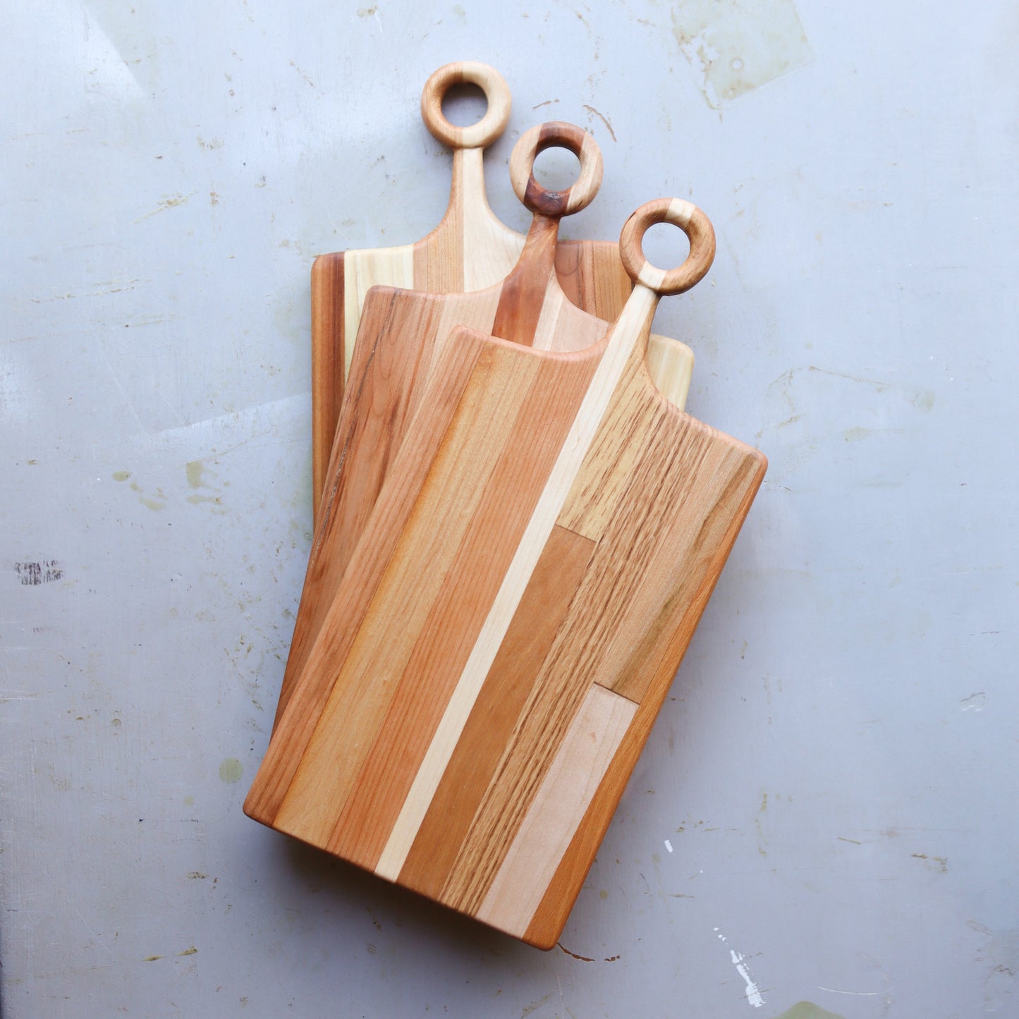 Serving Boards with Hand-Carved Handle