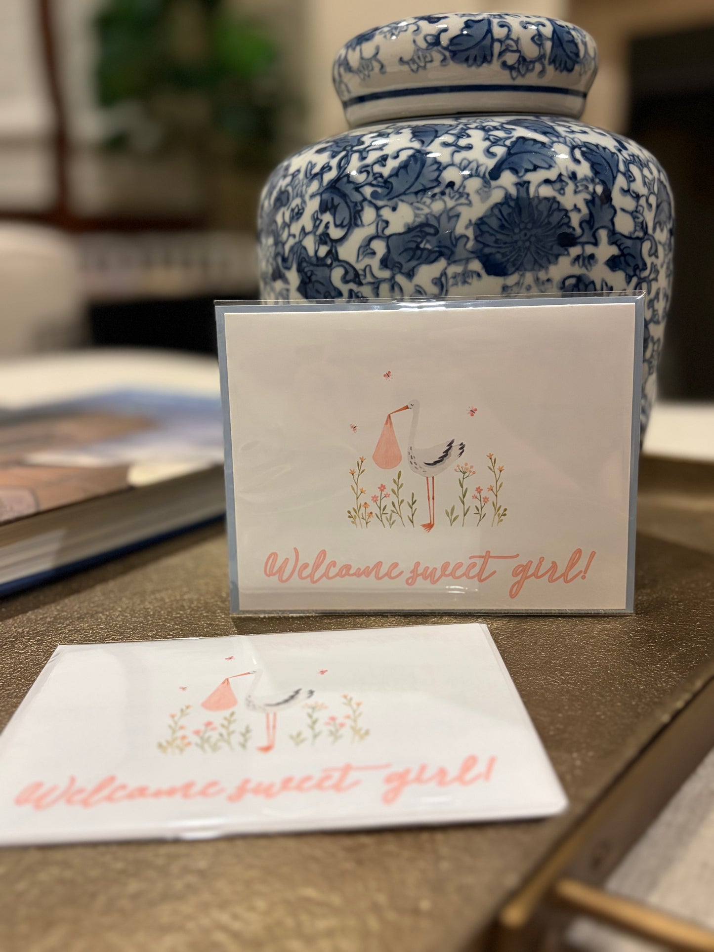 “Welcome Sweet Girl” Greeting Card