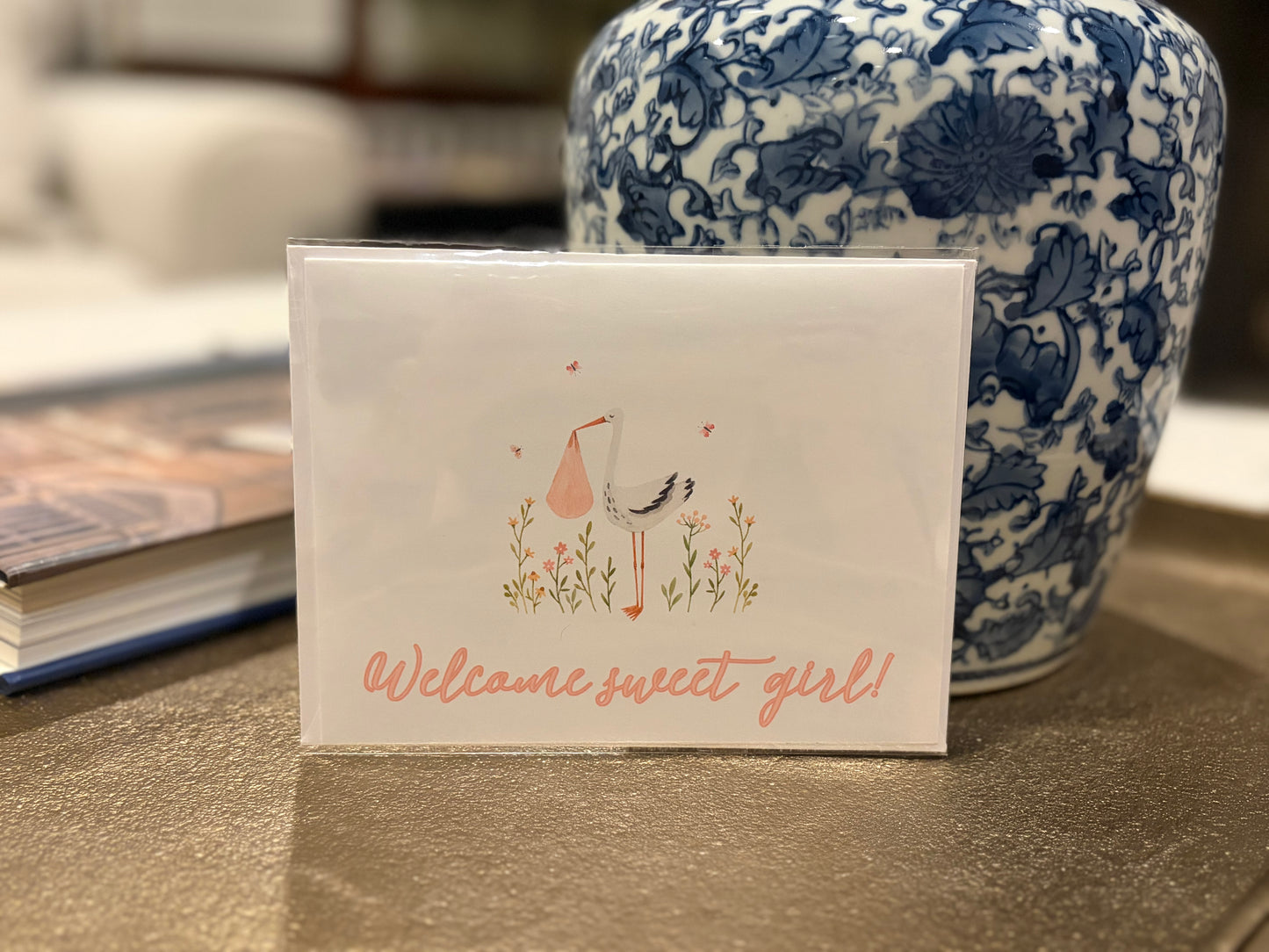 “Welcome Sweet Girl” Greeting Card