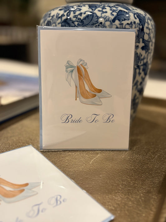 Bride to Be Blue Greeting Card