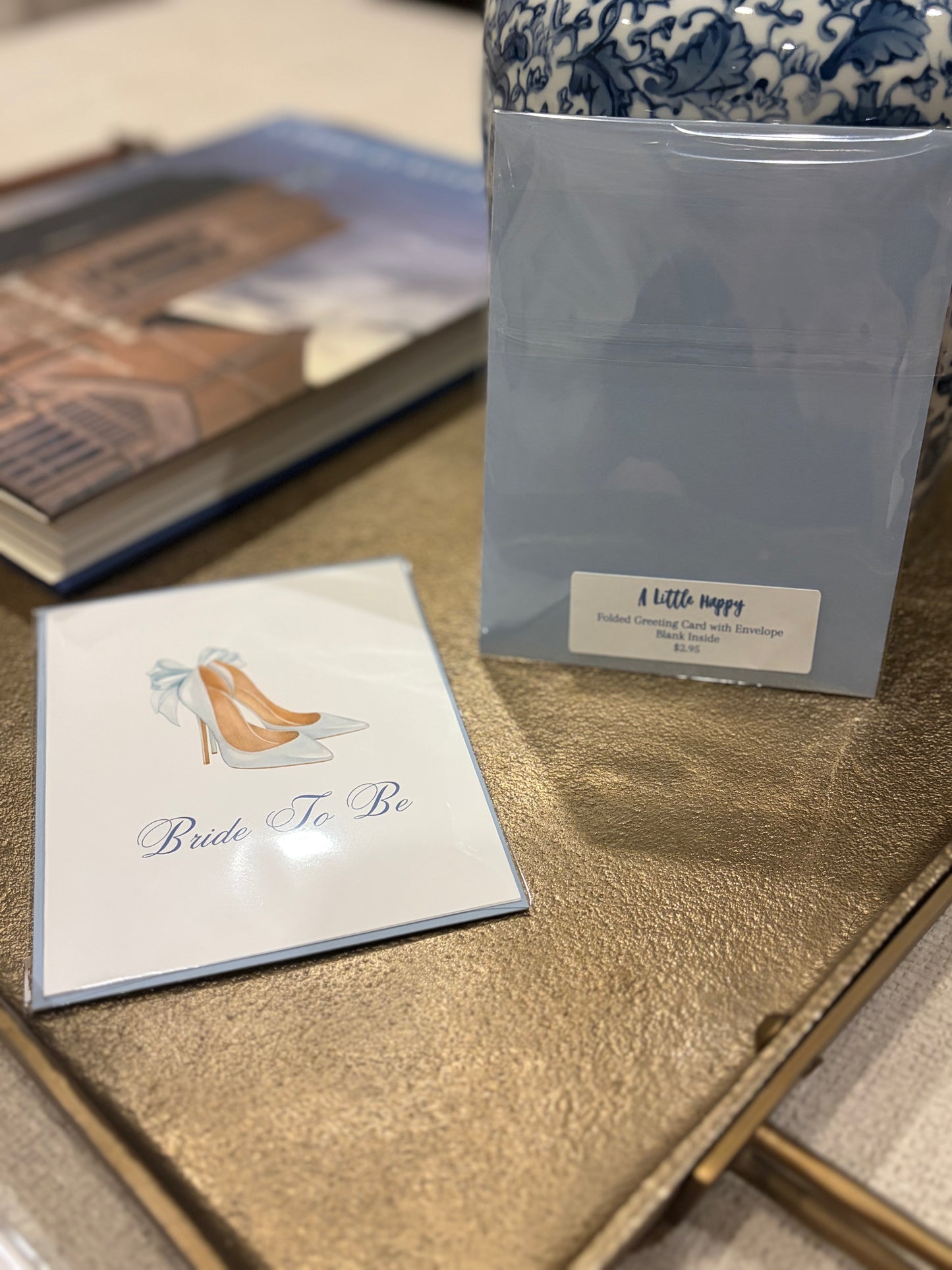 “Bride to Be” Blue Greeting Card