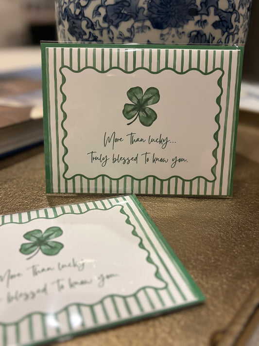 Not Lucky, Blessed Greeting Card