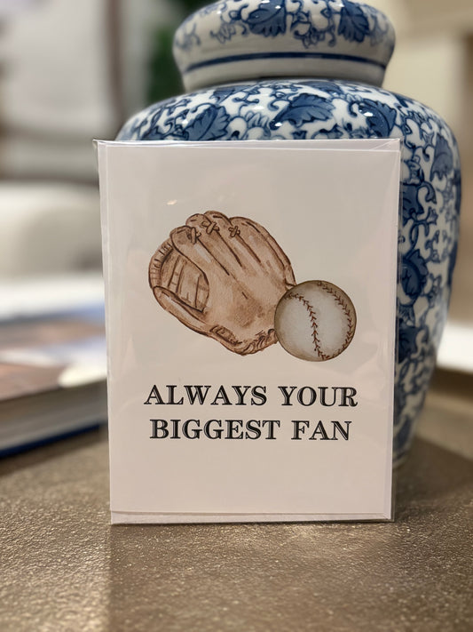 Biggest Fan Baseball Greeting Card
