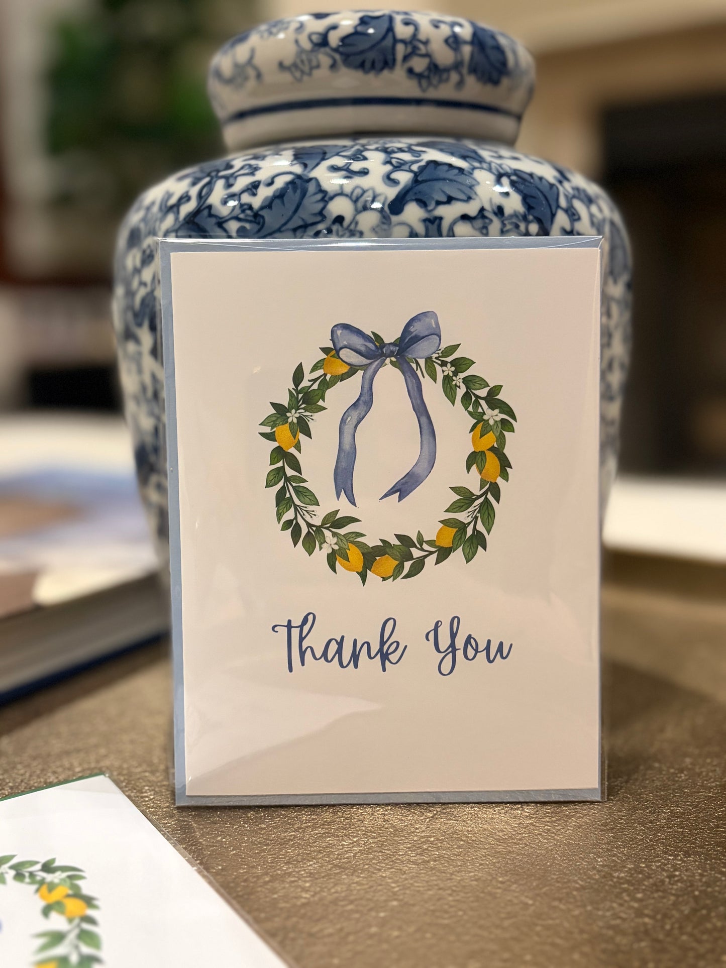 “Thank You” Lemon Greeting Card