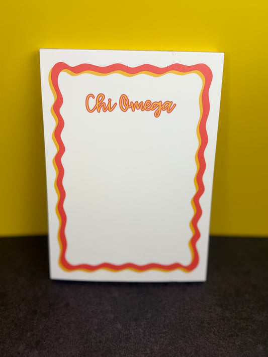 Chi Omega Notepad