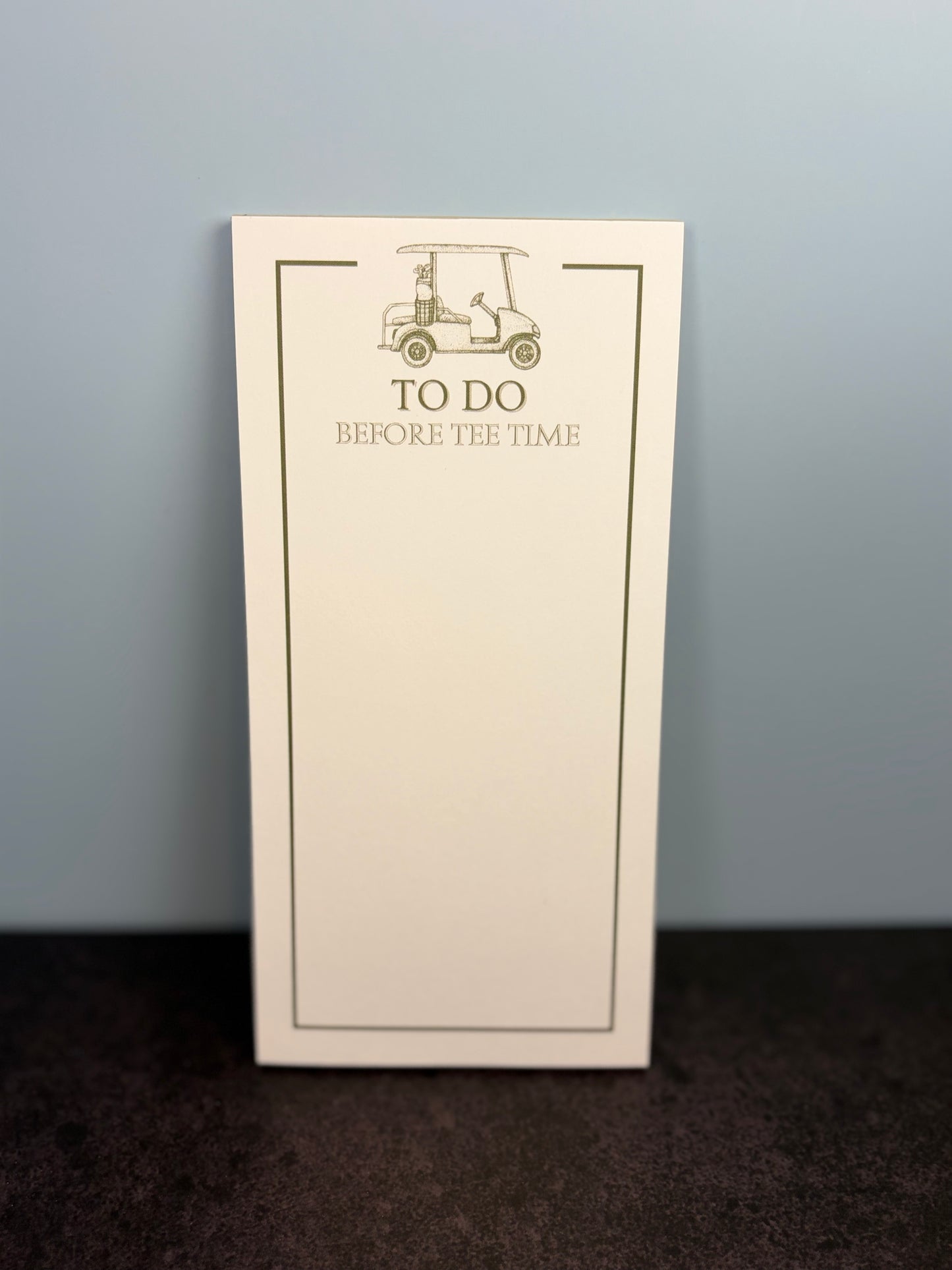 "To Do Before Tee Time" Notepad