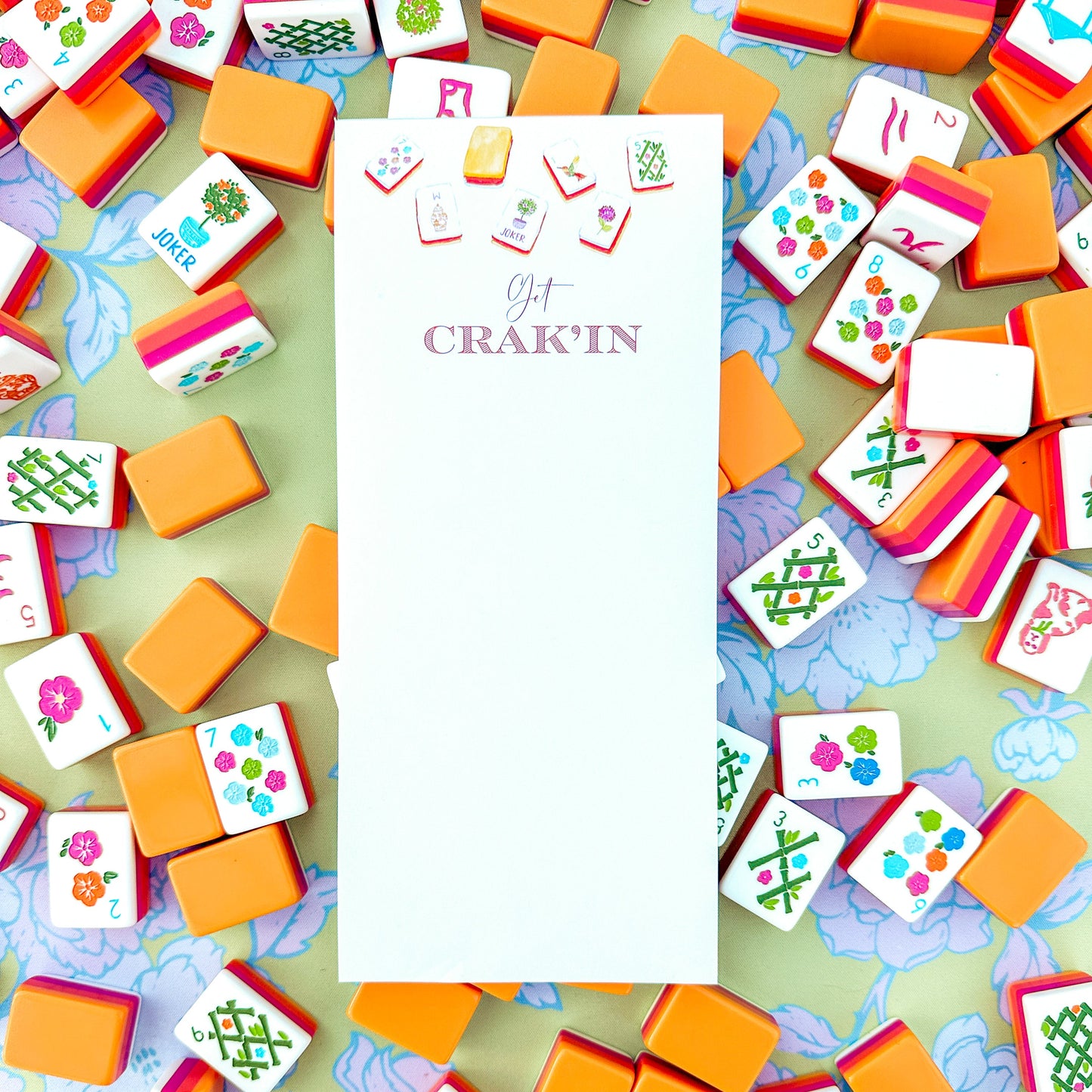 Sunset Mahjong Tiles "Get Crak'in" Listpad