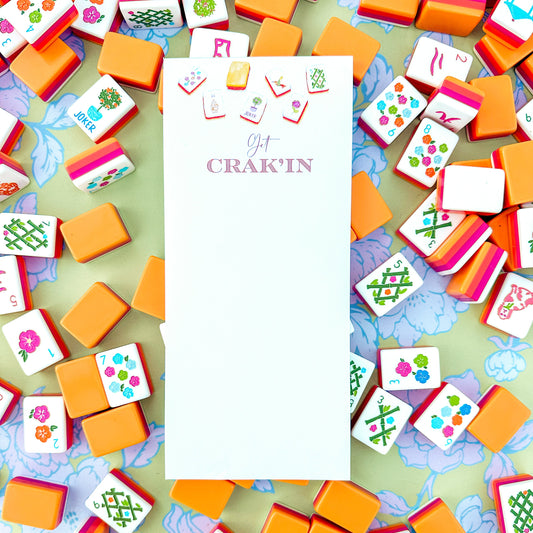 Sunset Mahjong Tiles "Get Crak'in" Listpad