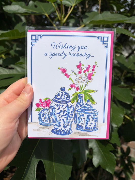 "Wishing You a Speedy Recovery" Small, Folded Greeting Card