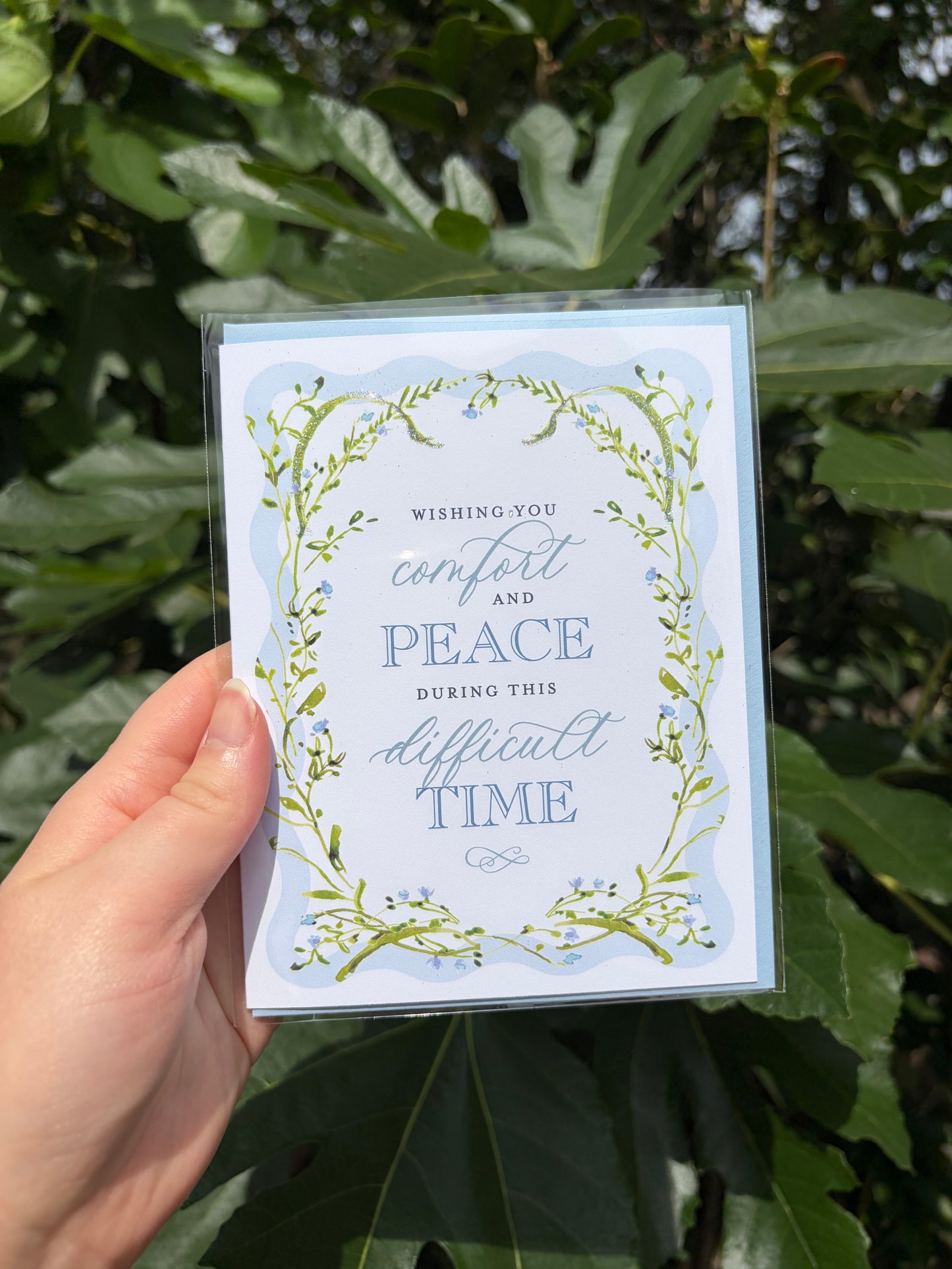 "Wishing You Comfort Peace..." Sweet Flowers Greeting Card