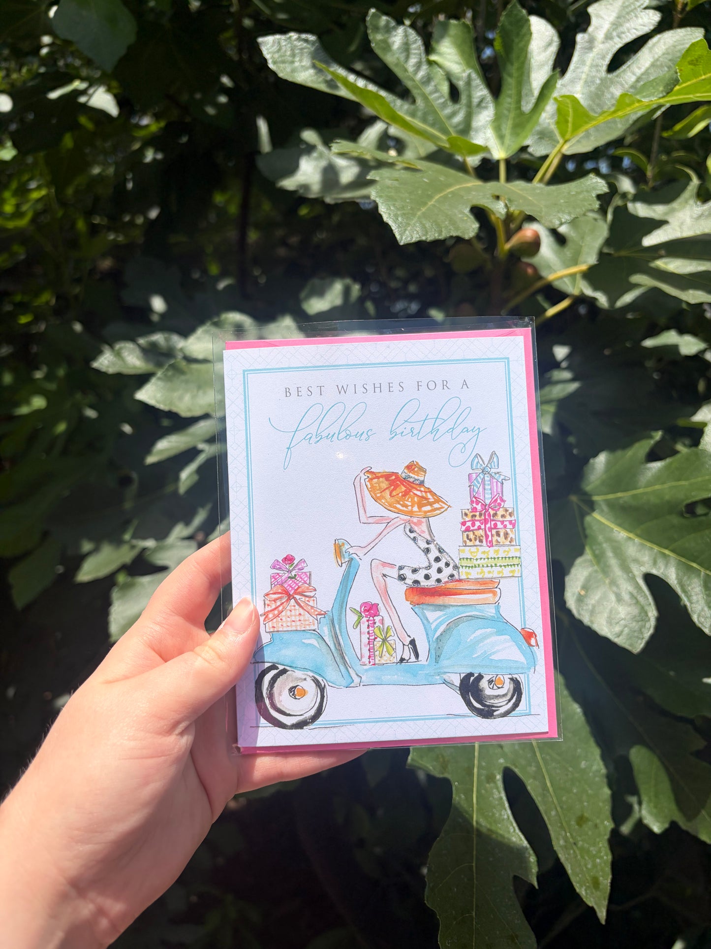 Best Wishes for a Fabulous Birthday Scooter Greeting Card