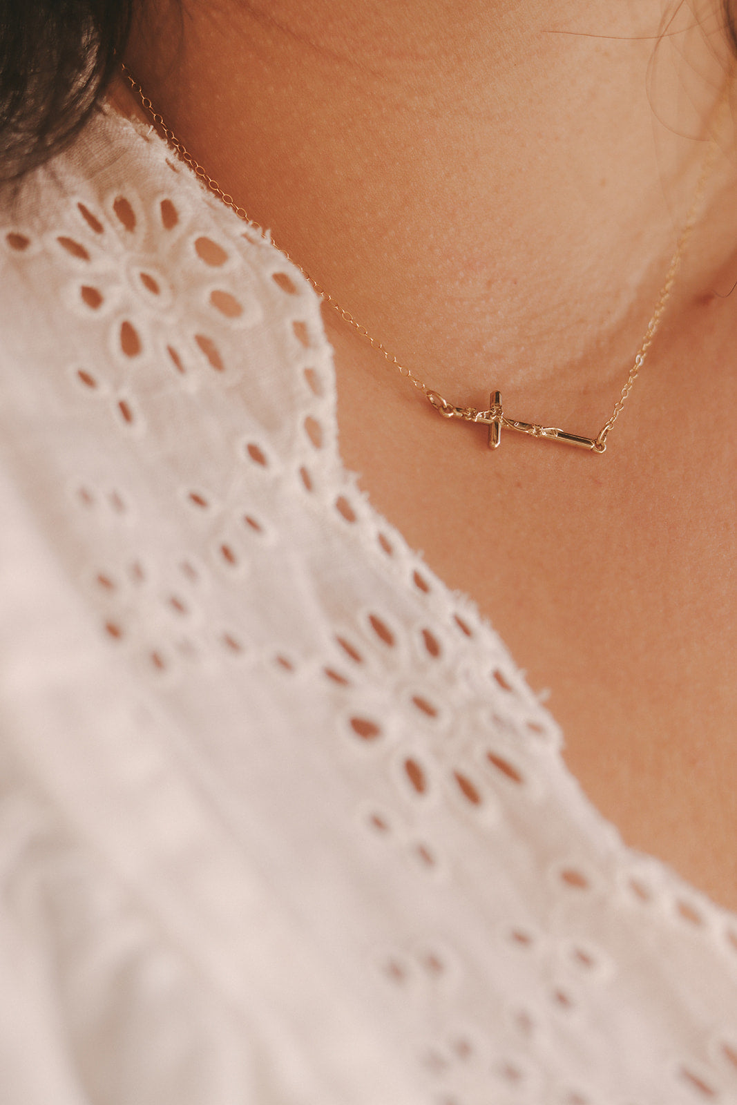 St. Joseph Lily Cross Necklace