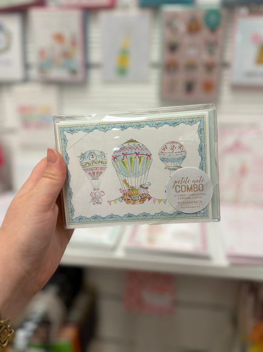 Handpainted Hot Air Balloons Petite Note Combo
