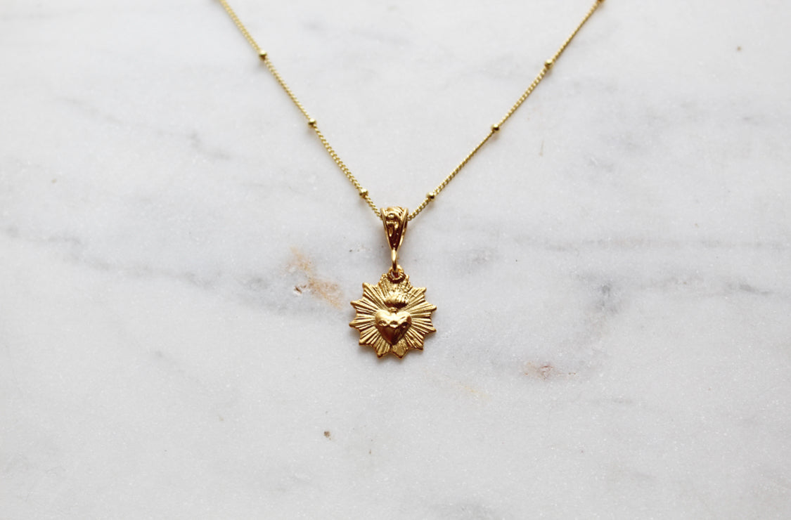 Most Sacred Heart Scalloped Necklace